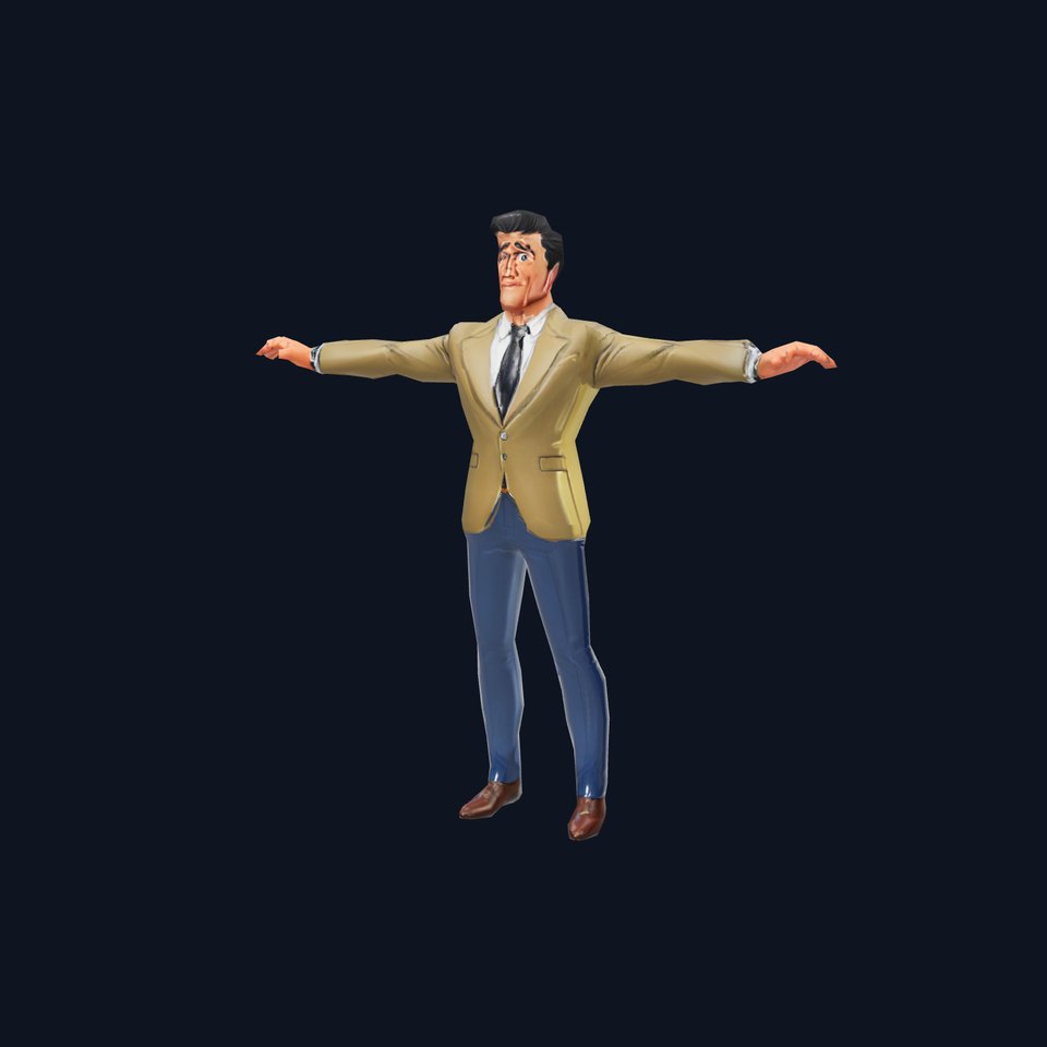 Stylish Businessman Character Model Pack